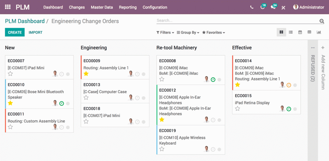 Odoo Product Management Software